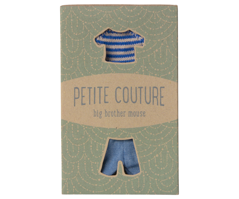 Knitted sweater and pants, Big brother mouse by Maileg