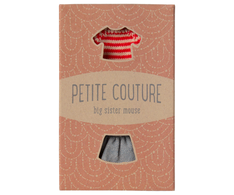 Knitted sweater and skirt, Big sister mouse by Maileg