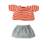 Knitted sweater and skirt, Big sister mouse by Maileg