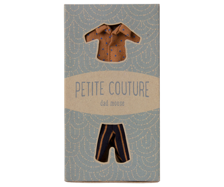 Shirt and striped pants, Dad mouse by Maileg