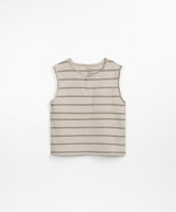 Striped Jersey Sleeveless T-Shirt by Play Up