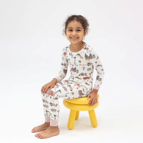 Long Sleeve Loungewear Set - Hay Farmer Pink by Angel Dear