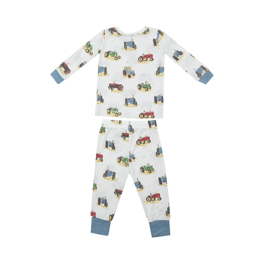 Long Sleeve Loungewear Set - Vintage Tractors by Angel Dear