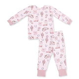 L/S Loungewear Set- Cowgirl Boots & Bows by Angel Dear