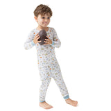 L/S Loungewear Set- Football Check by Angel Dear