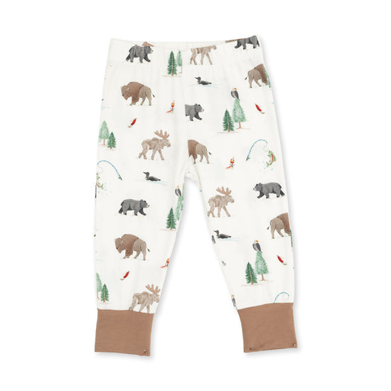 L/S Loungewear Set- Northern Woodland Animals by Angel Dear