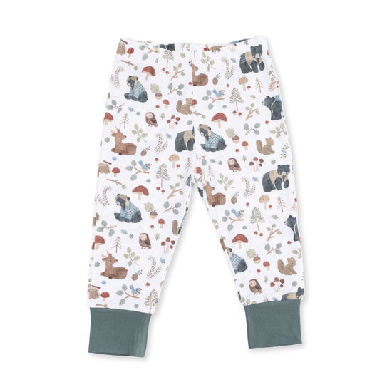 L/S Loungewear Set- Southern Woodland Animals Green by Angel Dear