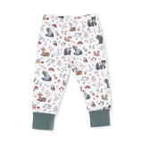 L/S Loungewear Set- Southern Woodland Animals Green by Angel Dear