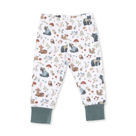 L/S Loungewear Set- Southern Woodland Animals Green by Angel Dear