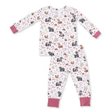 L/S Loungewear Set- Southern Woodland Animals Pink by Angel Dear