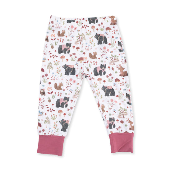 L/S Loungewear Set- Southern Woodland Animals Pink by Angel Dear