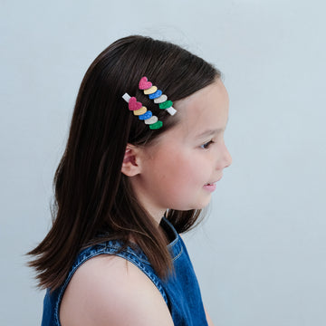 Jazzy Layered Heart Clips by Mimi & Lula