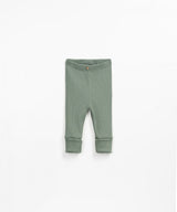 Ribbed leggings | Wooden Memories - Green by Play Up