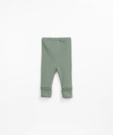 Ribbed leggings | Wooden Memories - Green by Play Up