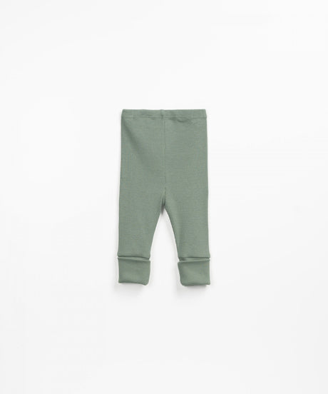 Ribbed leggings | Wooden Memories - Green by Play Up