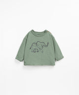 T-shirt with print | Wooden Memories by Play Up