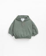 Jersey sweater with kangaroo pocket | Wooden Memories by Play Up