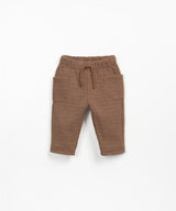 Pants with elastic waist | Wooden Memories - Brown by Play Up