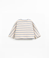 Striped Jersey Sweater- Watercolor by Play Up