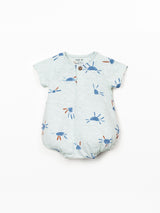 Printed Flame Jersey Jumpsuit- Blue Suns by Play Up