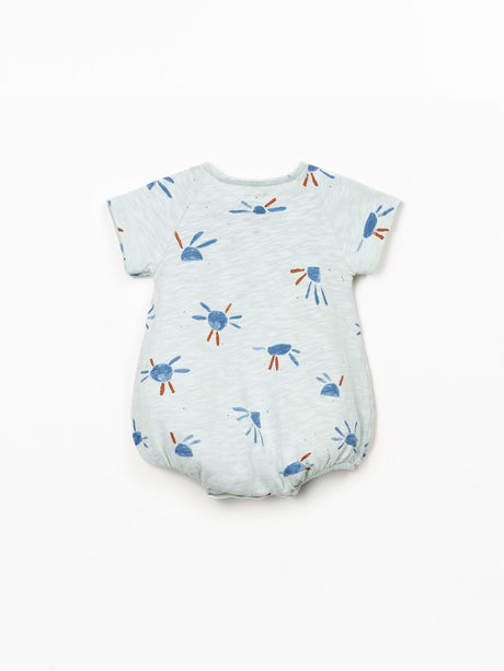 Printed Flame Jersey Jumpsuit- Blue Suns by Play Up