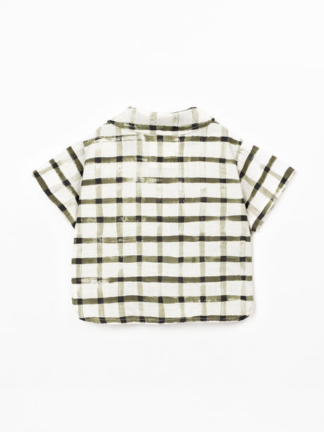 Checkered Woven Dress Shirt by Play Up