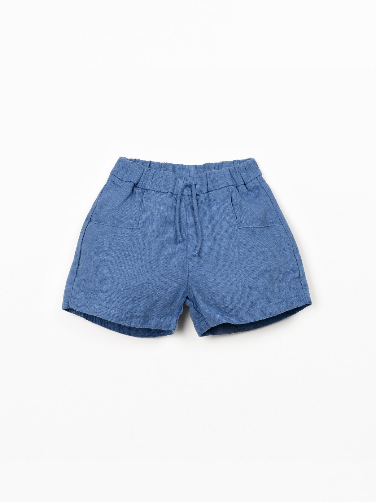 Linen Shorts- Blue by Play Up