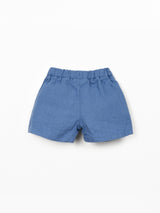Linen Shorts- Blue by Play Up