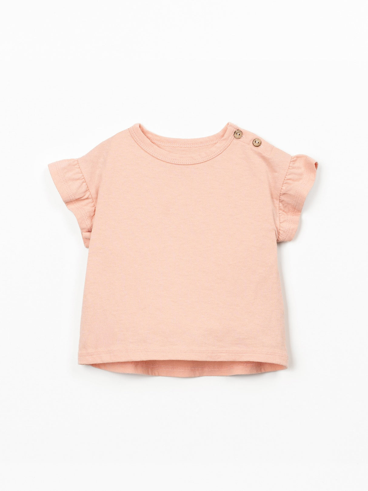 Jersey Ruffle Top- Salmon by Play Up