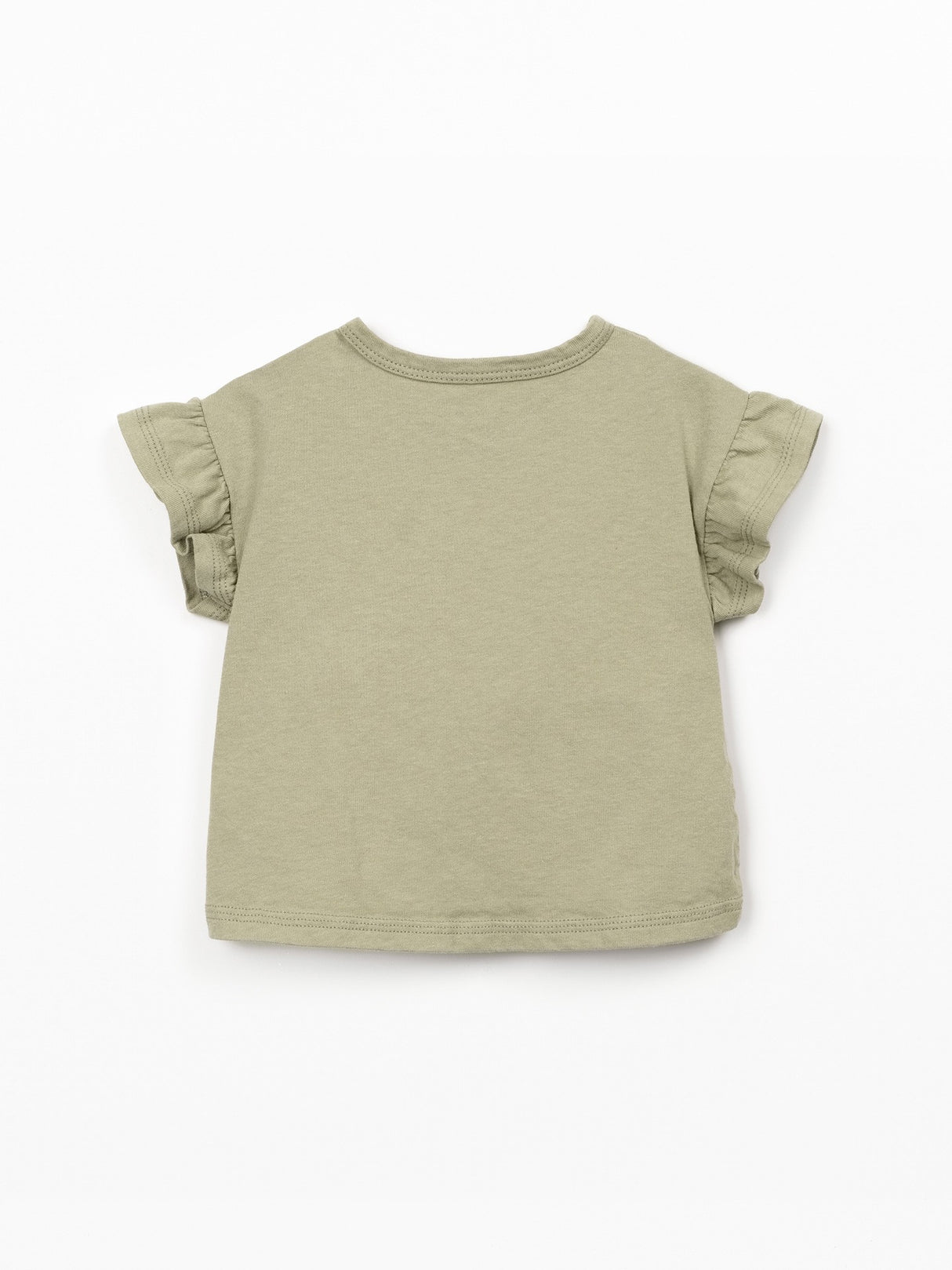 Jersey Ruffle Top- Khaki Green by Play Up