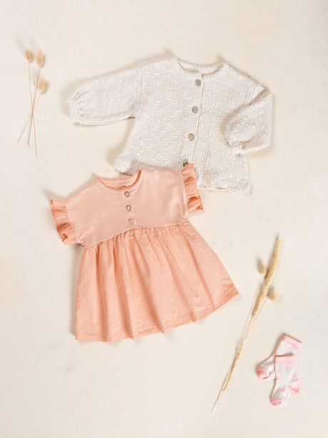 Mixed Dress- Salmon by Play Up