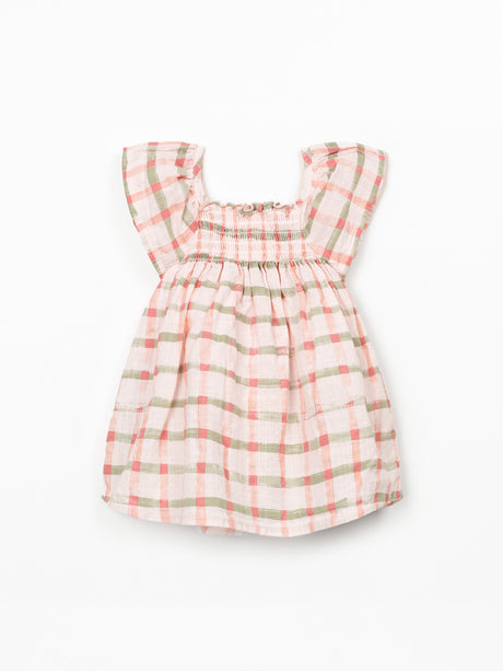 Woven Dress- Pastel Checkered by Play Up