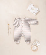 Striped Flame Jersey Jumpsuit- Drawing by Play Up