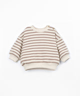 Striped Jersey Sweater- Drawing by Play Up