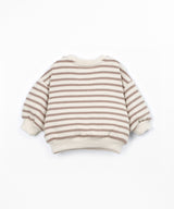 Striped Jersey Sweater- Drawing by Play Up