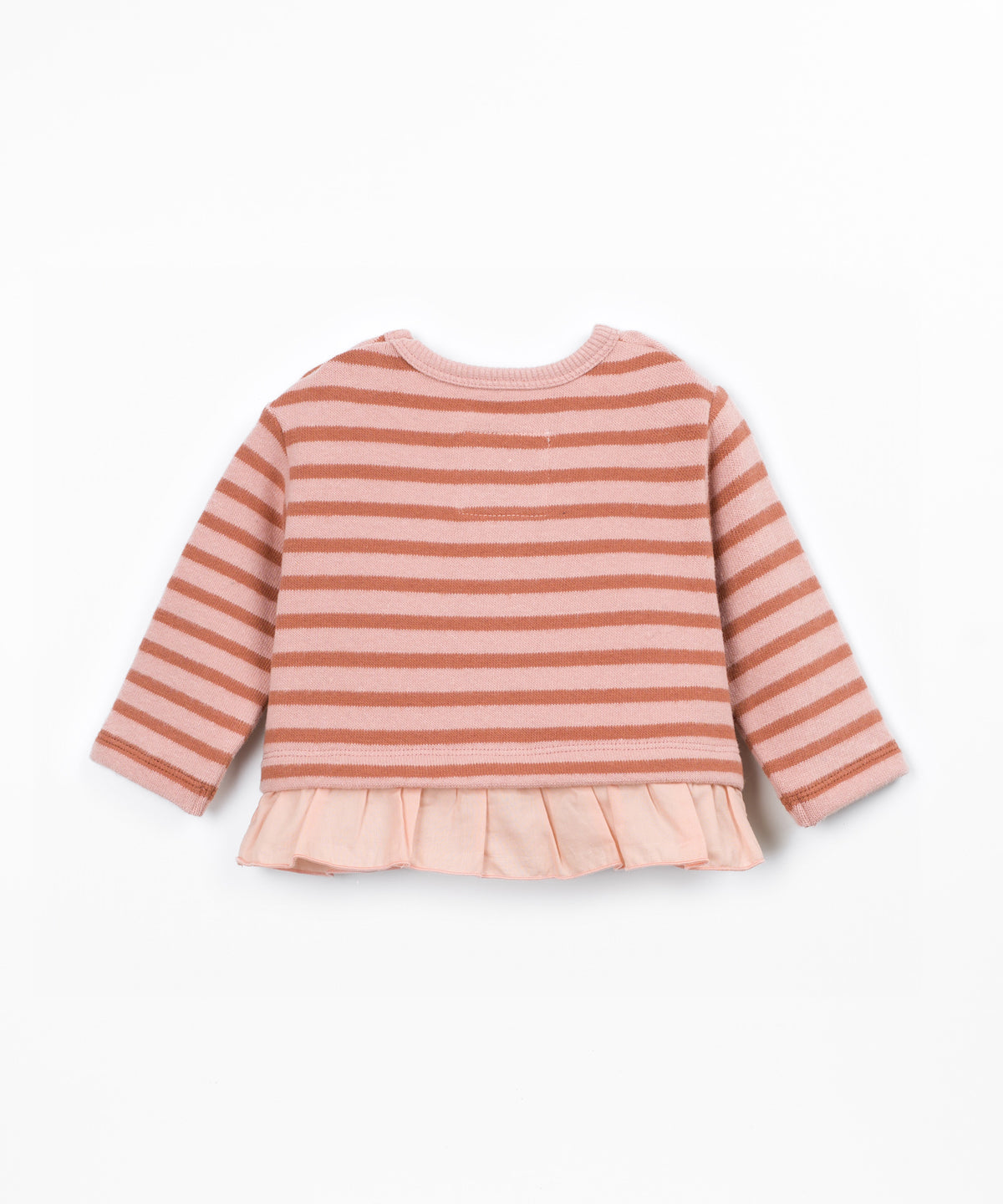 Striped Jersey Ruffle Sweater- Tapestry by Play Up