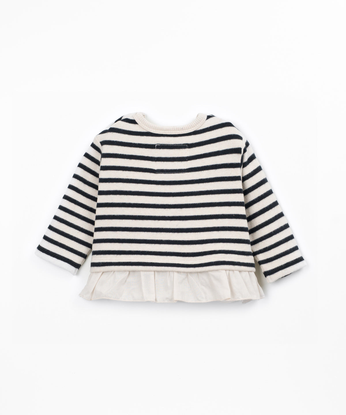 Striped Jersey Ruffle Sweater- Cocoon by Play Up