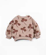 Printed Fleece Sweater-Brown Clover by Play Up