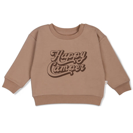 Organic Fleece Sweatshirt - Happy Camper by Makemake