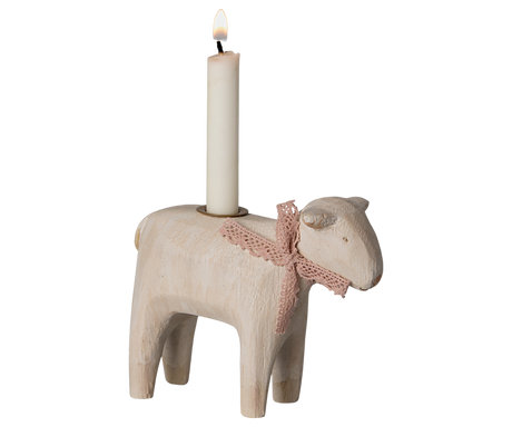 Candle holder, Lamb- Rose by Maileg