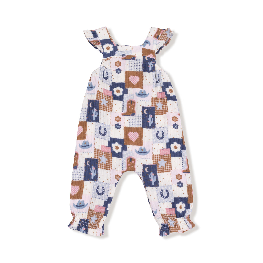 Smocked Overall Set- Patchwork Cowgirl by Angel Dear