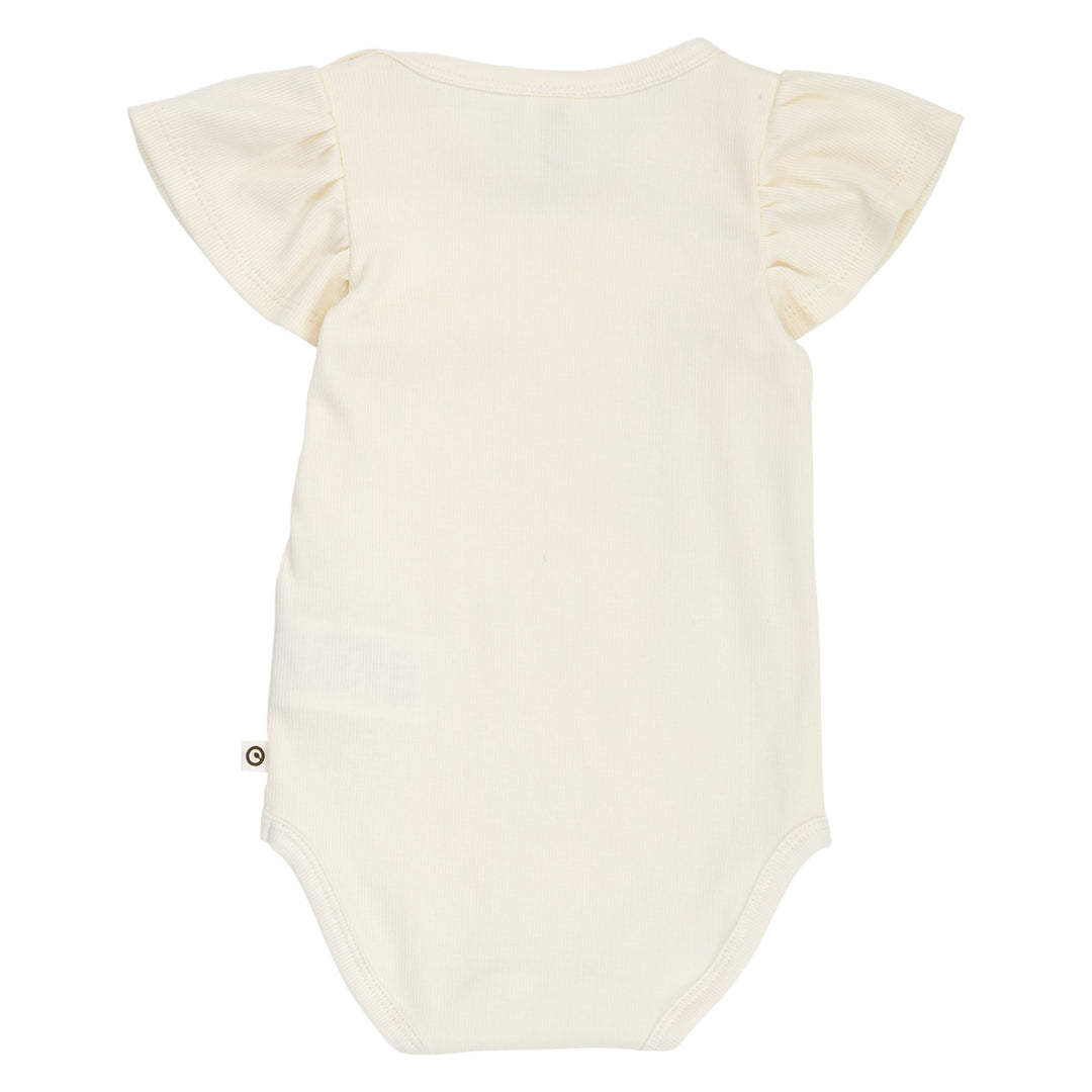 Cozy Me Frill Bodysuit- Tofu by Musli
