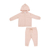 Hoodie And Jogger - French Terry Solid Pink by Angel Dear