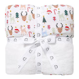 Santa and Friends Twin Snuggle Size Bamboo and Fleece Throw by Emerson and Friends