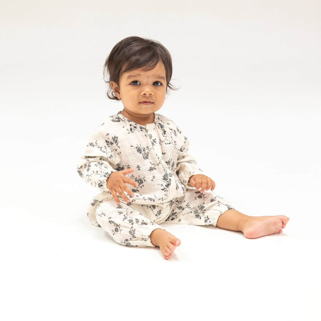 Peasant Romper - Climbing Roses by Angel Dear