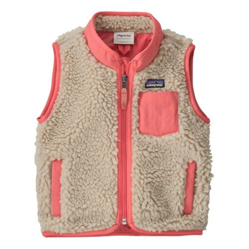 Baby Retro-X® Fleece Vest-  Natural w/Sparkle Pink by Patagonia