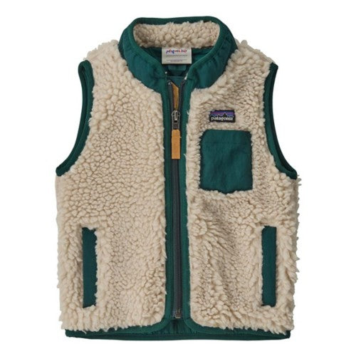 Baby Retro-X® Fleece Vest-   Natural w/Cascade Green by Patagonia