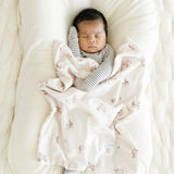 Minky Stretch Mini Blanket- Farm Animals by Saranoni