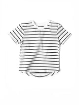 Pinstripe Tee - White and Black by Little Bipsy
