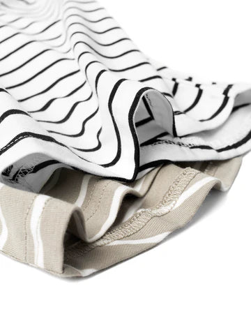 Pinstripe Tee - White and Black by Little Bipsy